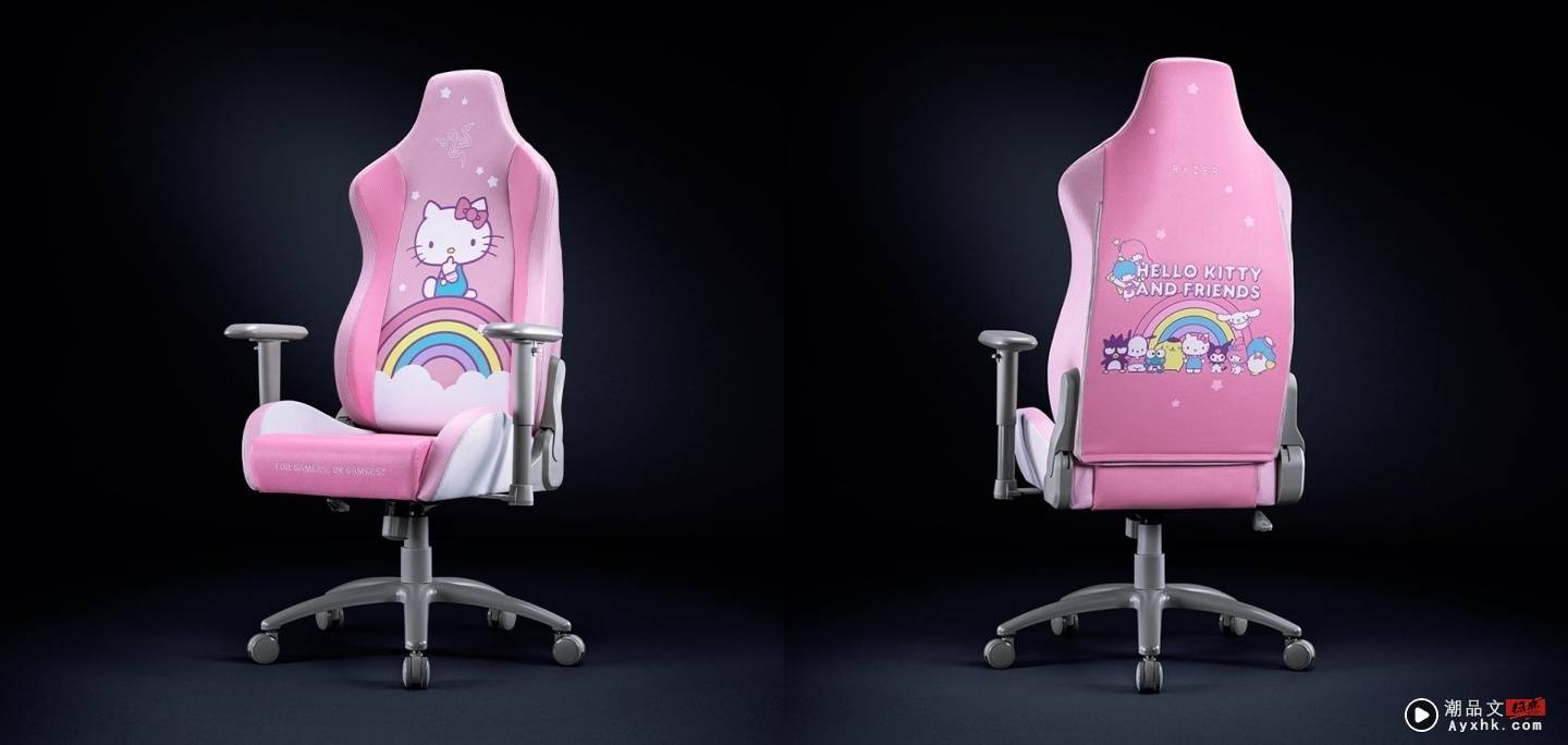 太粉太可爱！Razer 推出 Hello Kitty 系列电竞周边 无线耳机、鼠标、电竞椅通通都有 数码科技 图3张